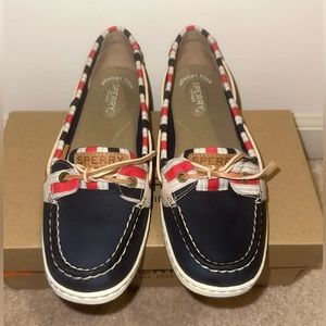 NEW Sperry Angelfish Navy with Red & White Size 7.5